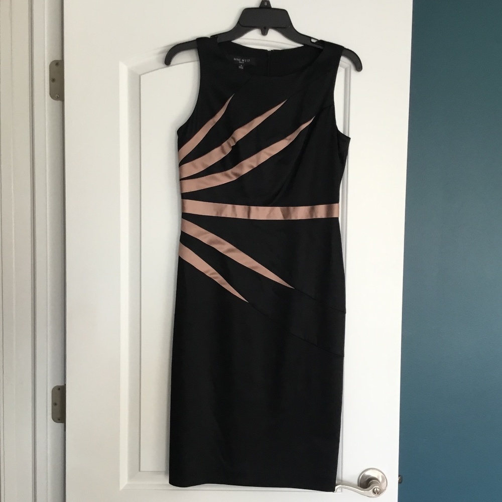 Black Satin Cocktail Dress